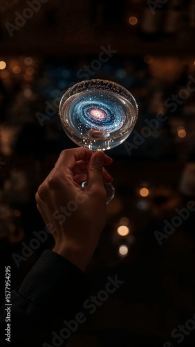 Ethereal Galactic Cocktail Glow in Moody Bar