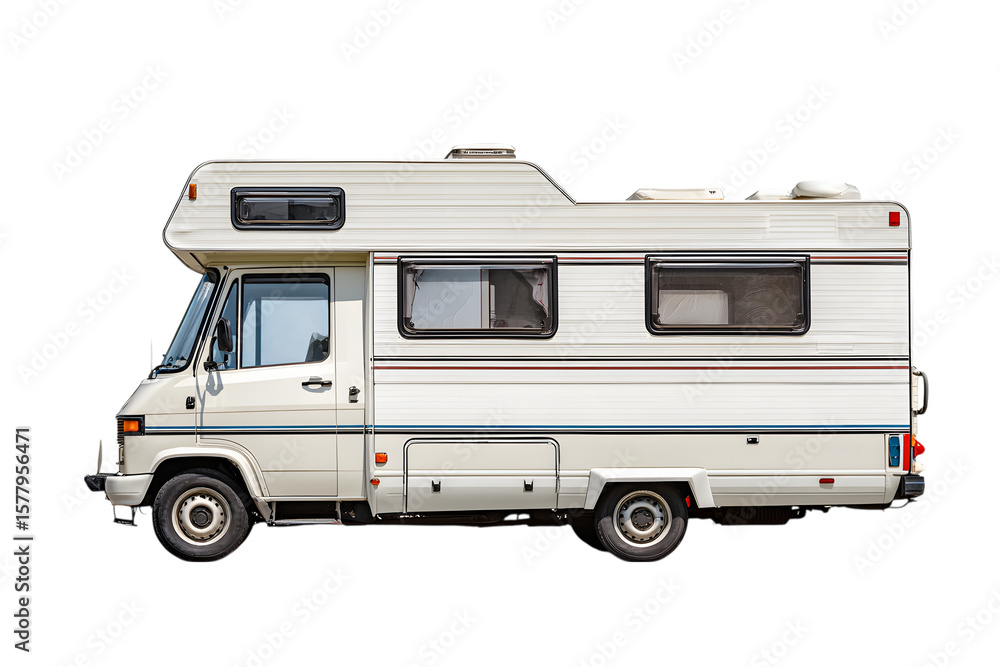 Naklejka premium camper van on white background