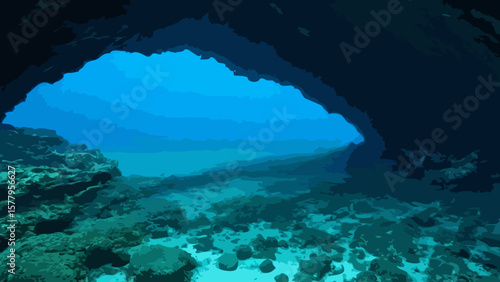 Underwater cave