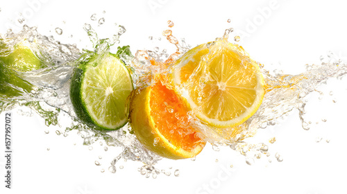 Citrus Splash, isolate on white background 