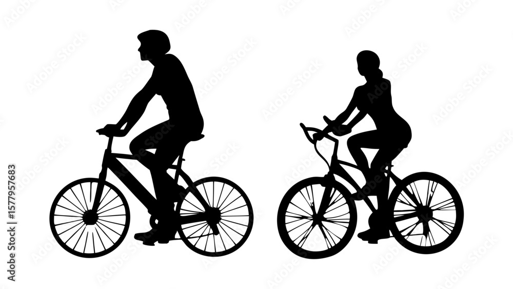 Cyclist Silhouette on Stationary Bike PNG Transparent Background Cyclist Silhouette on Stationary Bike PNG Transparent Background