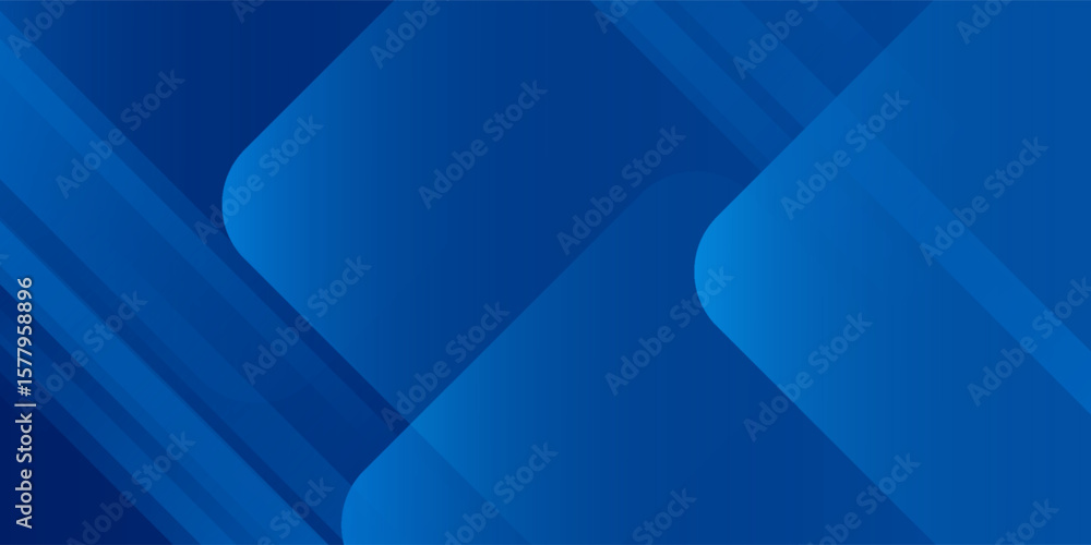 Obraz premium Abstract blue background with glowing geometric lines. Modern blue gradient square shape design. Futuristic technology concept. Suit for brochure, corporate, website, poster, banner, cover modern