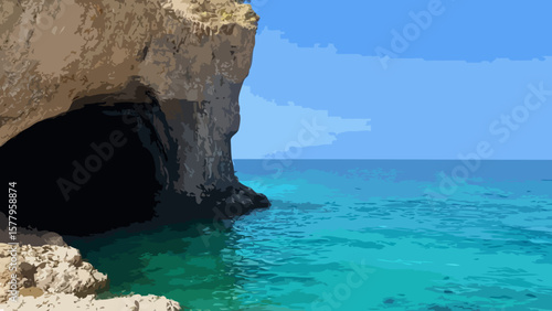 Cave in the ocean