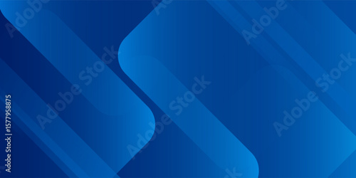 Abstract blue background with glowing geometric lines. Modern blue gradient square shape design. Futuristic technology concept. Suit for brochure, corporate, website, poster, banner, cover modern