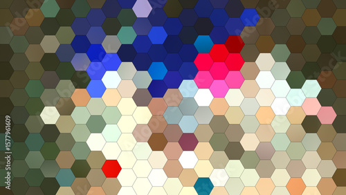 Wallpaper Mural 4K abstract geometric background with a hexagonal mosaic pattern. Torontodigital.ca