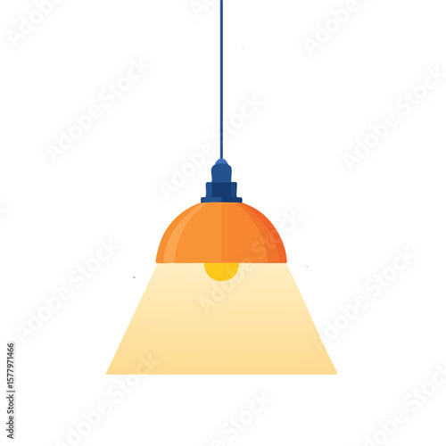 Hanging Lamp Icon Isolated on a. Transparent Background 