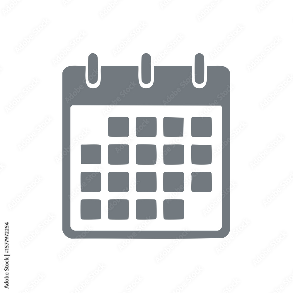 Calendar icon flat design event planning reminder date schedule organizer Calendar icon flat design event planning reminder date schedule organizer