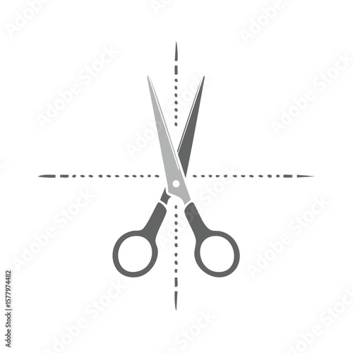 Scissors Graphic Design Cut Lines Open Blades