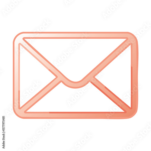 Orange Email Icon - Message Delivery, Notification, Communication