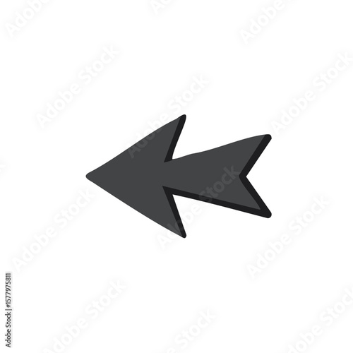 Free Download Vectorial Gray Arrow Pointing Left with a Distinct Triangular Head, a Simple Navigation Direction, for UI designs - GFXLoad