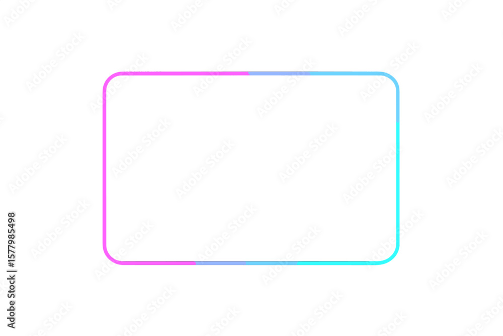 Neon Rectangle Frame with Rounded Corners, Gradient Glowing Electric Border, Futuristic LED Neon Light, Illuminated Vector Frame, Transparent PNG, Modern Tech Design Neon Rectangle Frame with Rounded Corners, Gradient Glowing Electric Border, Futuristic LED Neon Light, Illuminated Vector Frame, Transparent PNG, Modern Tech Design