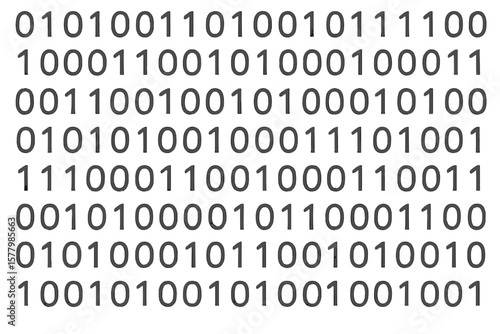 Binary code seamless background. Digital data stream. Abstract technology pattern. Futuristic computer code texture. Cyber data flow. Programming and coding concept. Vector.