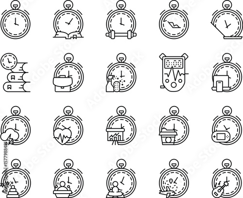 Activities Time icon pack