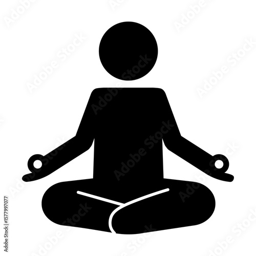 瞑想する人のピクトグラム