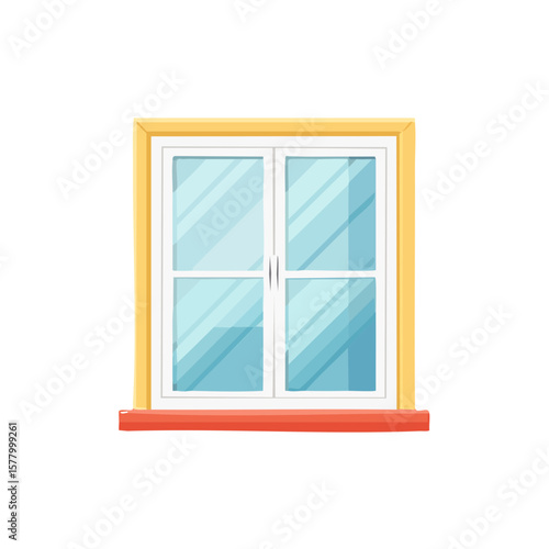 Window Icon Isolated on a Transparent Background 