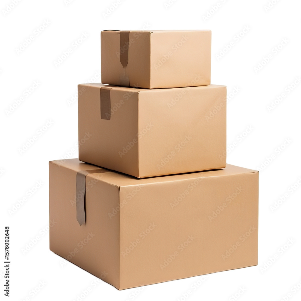 Obraz premium cardboard box on a transparent background