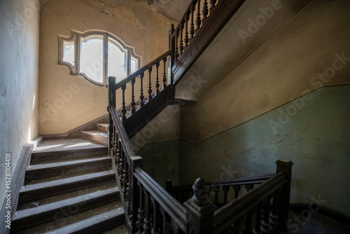 Abandoned Historic Palace with Weathered Architecture and Atmospheric Decay