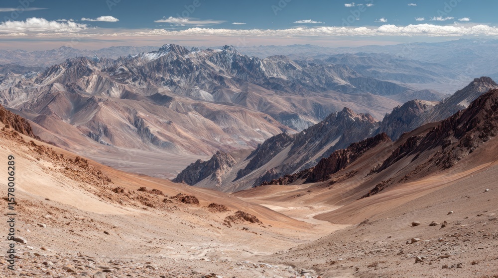 Fototapeta premium Mountainous landscape, arid terrain