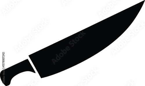 Sharp Kitchen Knife Icon  Vector Illustration for Culinary Designs