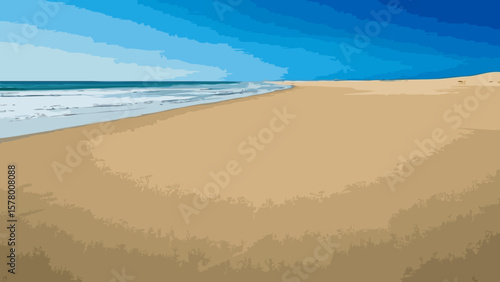 Long sandy beach