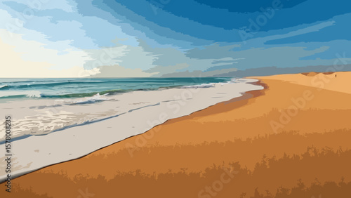 Long sandy beach