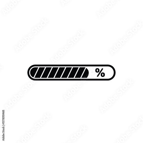 Progress bar indicating partial completion of a task or process.