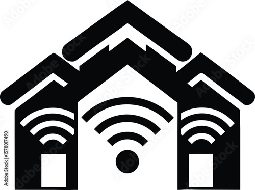 Interconnected homes with wireless signals house building