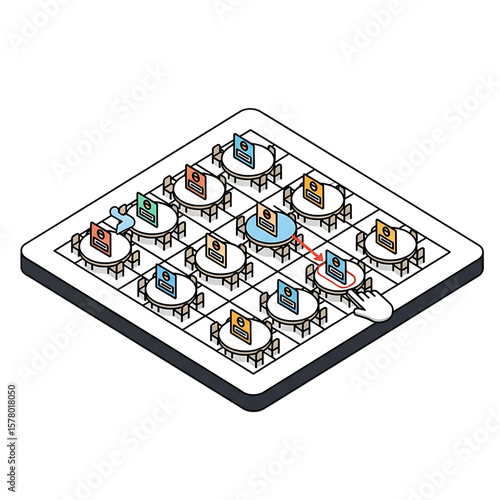 Virtual meeting or conference with multiple attendees.