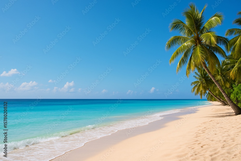 Fototapeta premium palm tree on the beach