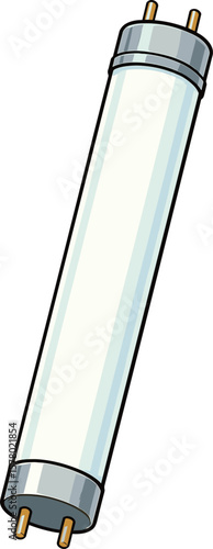 白い棒状の蛍光灯のイラスト