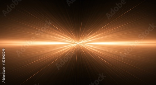 Abstract Bright Light Burst with Radiating Lines in Dark Background for Futuristic and Technology Themes