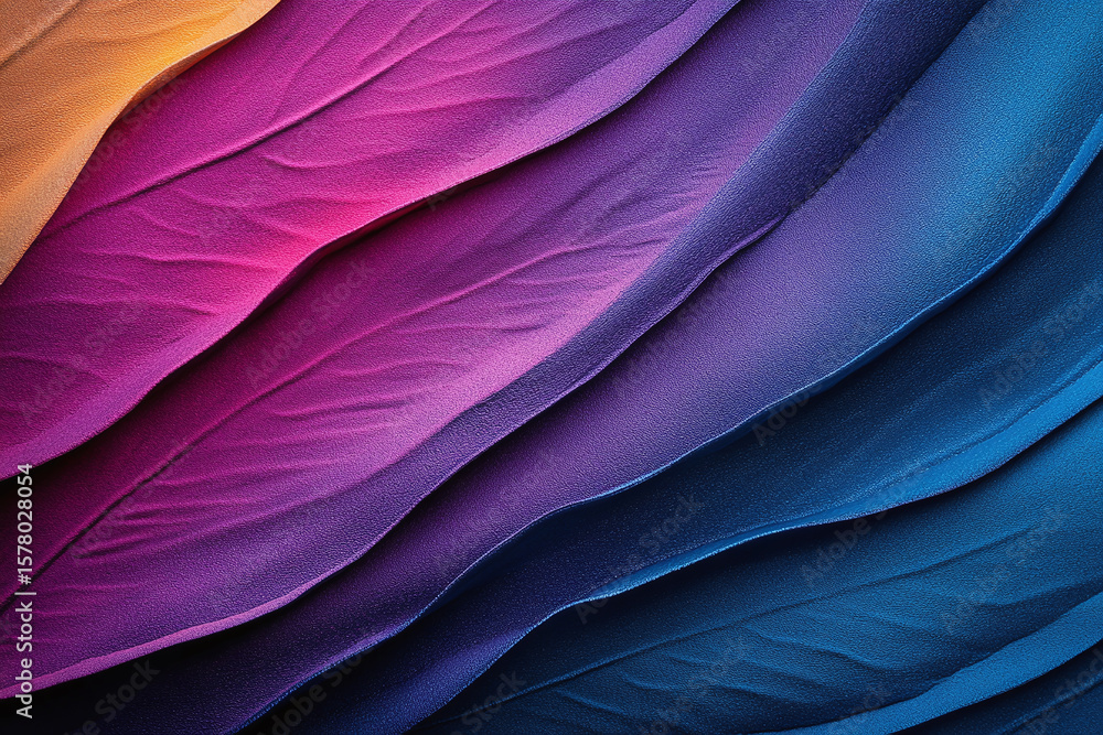 Obraz premium Colorful layered leaves with a textured appearance.