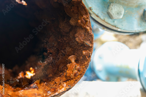 the inside of galvanized pipe  100 mm diameter  for along time