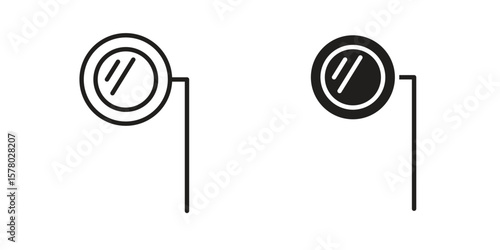 Obraz na plátně Ar monocle icon symbol set in black. line and flat icons