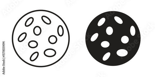Thalassaemia icon symbol set in black. line and flat icons