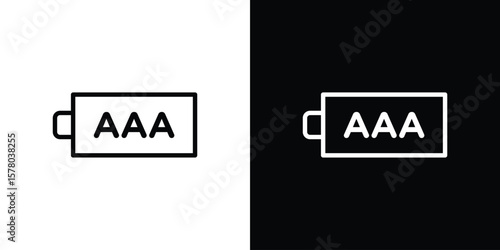 AAA battery icon in vector. Logotype