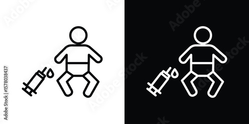 Baby Vaccination icon in vector. Logotype