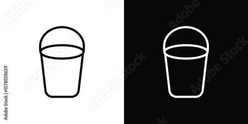 Bucket icon in vector. Logotype