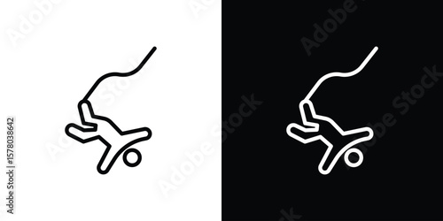 Bungee jumping icon in vector. Logotype
