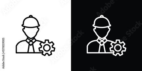 Civil Engineer icon in vector. Logotype