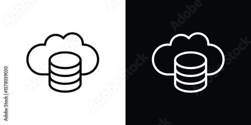 Cloud server icon in vector. Logotype