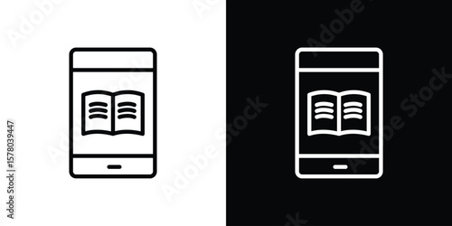Ebook icon in vector. Logotype