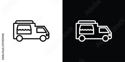 Food truck icon in vector. Logotype