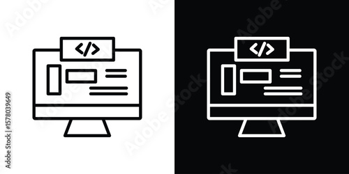 Front end icon in vector. Logotype