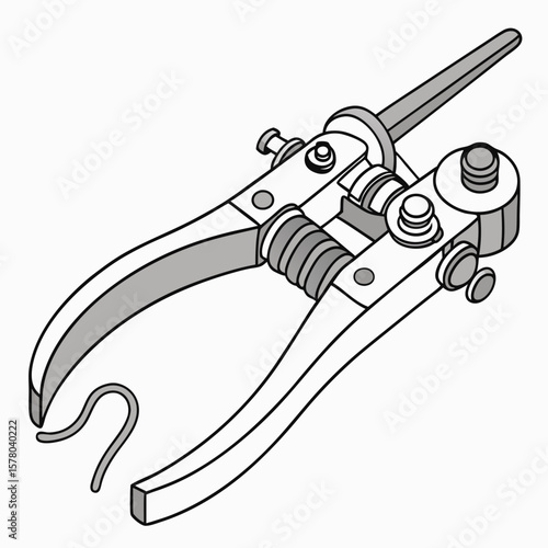 Creative Pipe Bending Machine Vector Illustration | Industrial Tube Bender Design for Manufacturing, Engineering, and Metal Fabrication Graphics
