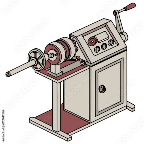 Creative Pipe Bending Machine Vector Illustration | Industrial Tube Bender Design for Manufacturing, Engineering, and Metal Fabrication Graphics