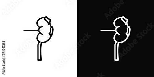 Kidney disease icon in vector. Logotype