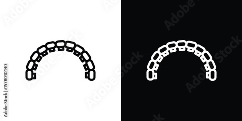 Lingual braces icon in vector. Logotype