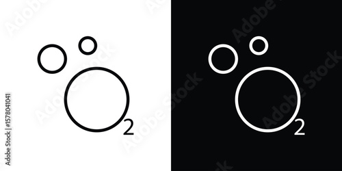 Oxygen O2 icon in vector. Logotype