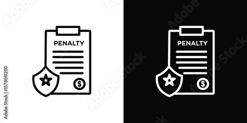 Penalty icon in vector. Logotype